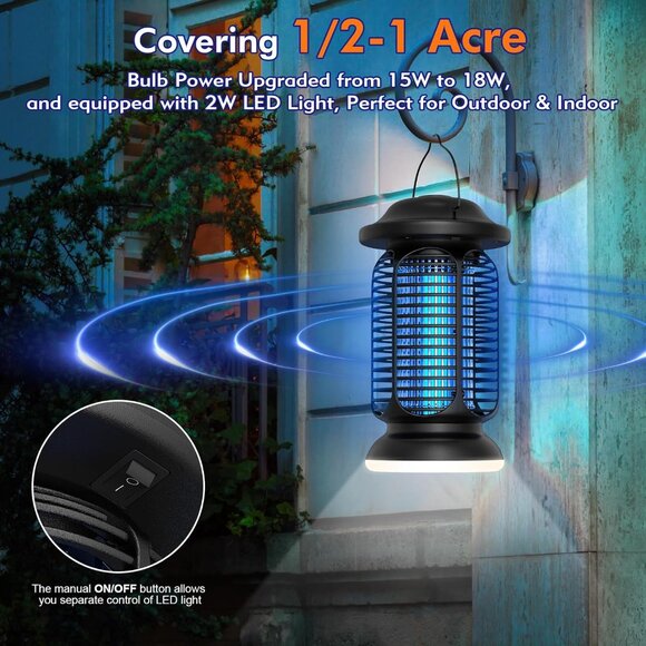 NEW Bug Zapper Electric Fly Zapper Outdoor/Indoor - Picture 3 of 9